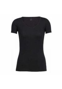 Koszulka damska Icebreaker Siren SS Sweetheart T-Shirt. Kolor: czarny. Sport: turystyka piesza #2