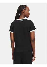 Karl Lagerfeld - KARL LAGERFELD T-Shirt Ikon Patch A3W17078 Czarny Slim Fit. Typ kołnierza: dekolt w karo. Kolor: czarny. Materiał: bawełna #5