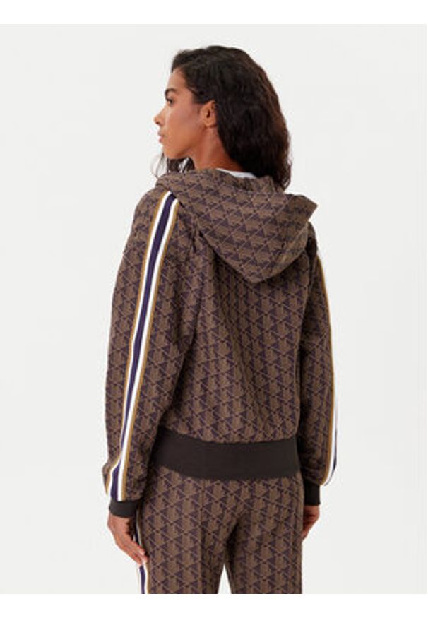 Lacoste Bluza SF7606 Brązowy Regular Fit. Kolor: brązowy. Materiał: bawełna, syntetyk