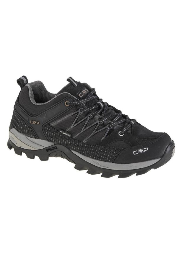 Buty trekkingowe męskie CMP Rigel Low Wp. Zapięcie: sznurówki. Kolor: żółty, wielokolorowy, czarny, szary. Materiał: guma, materiał, skóra, tkanina. Szerokość cholewki: normalna