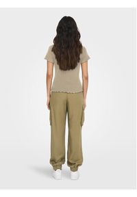 only - ONLY T-Shirt Carlotta 15256154 Beżowy Tight Fit. Kolor: beżowy. Materiał: bawełna #3