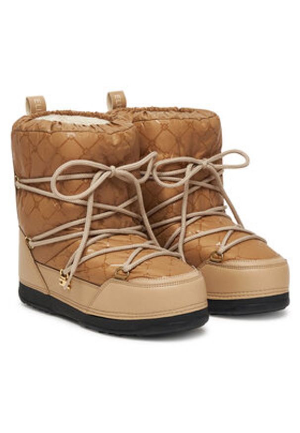 Elisabetta Franchi Śniegowce F4A6-E0457-1860 D Beżowy. Kolor: beżowy. Materiał: materiał