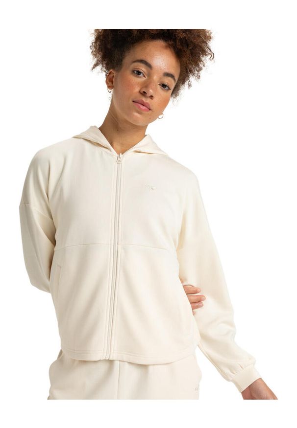 Roxy - Bluza na zamek dla Kobiety RISE & VIBE SWEET Beżowy. Typ kołnierza: kaptur. Kolor: żółty. Materiał: poliester, materiał, elastan