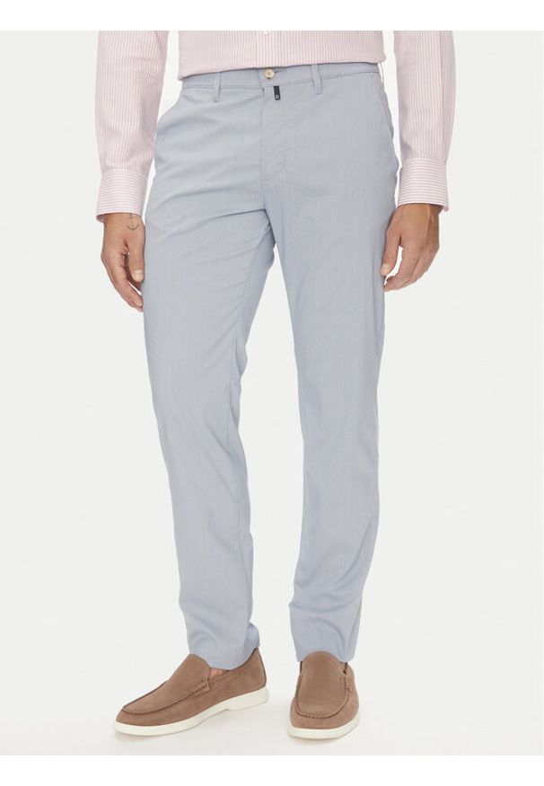 Pierre Cardin Chinosy C3 33730.1058 Błękitny Slim Fit. Kolor: niebieski. Materiał: bawełna
