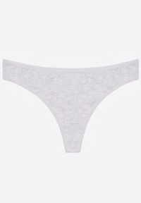 Born2be - Szare Majtki Typu Stringi z Bawełną Asoia. Kolor: szary. Materiał: bawełna #1