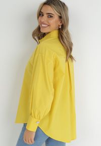 Born2be - Żółta Koszula Bawełniana Trapezowa Hazala. Kolor: żółty. Materiał: bawełna. Długość: długie. Styl: klasyczny, elegancki #7