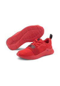 Buty dla dzieci Puma Wired Run Jr. Kolor: czerwony, wielokolorowy, czarny. Sport: bieganie
