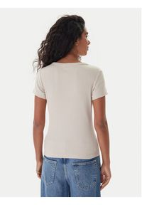 Tommy Jeans T-Shirt Essential DW0DW17385 Beżowy Slim Fit. Kolor: beżowy. Materiał: bawełna #3