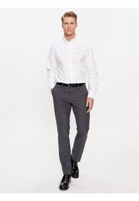 TOMMY HILFIGER - Tommy Hilfiger Koszula MW0MW32868 Biały Slim Fit. Kolor: biały. Materiał: bawełna