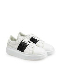 Baldinini Sneakersy | DE0412T10NA | Kobieta | Biały. Kolor: biały. Materiał: skóra. Wzór: aplikacja #1