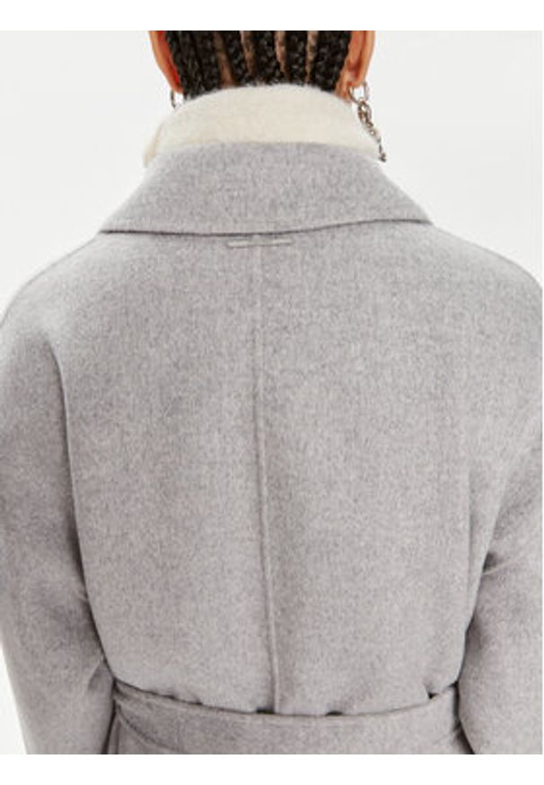 Calvin Klein Płaszcz wełniany K20K207089 Szary Oversize. Kolor: szary. Materiał: wełna