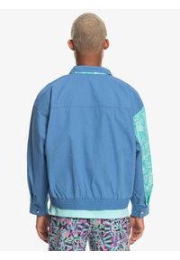 Kurtka wiatrówka męska Quiksilver x Stranger Things The Hawkins. Kolor: niebieski
