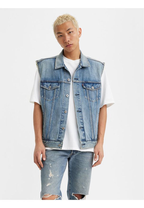 Levi's® Kamizelka A5789-0000 Niebieski Regular Fit. Kolor: niebieski. Materiał: bawełna