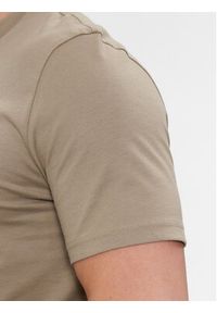 BOSS - Boss T-Shirt Thinking 1 50481923 Beżowy Regular Fit. Kolor: beżowy. Materiał: bawełna #4