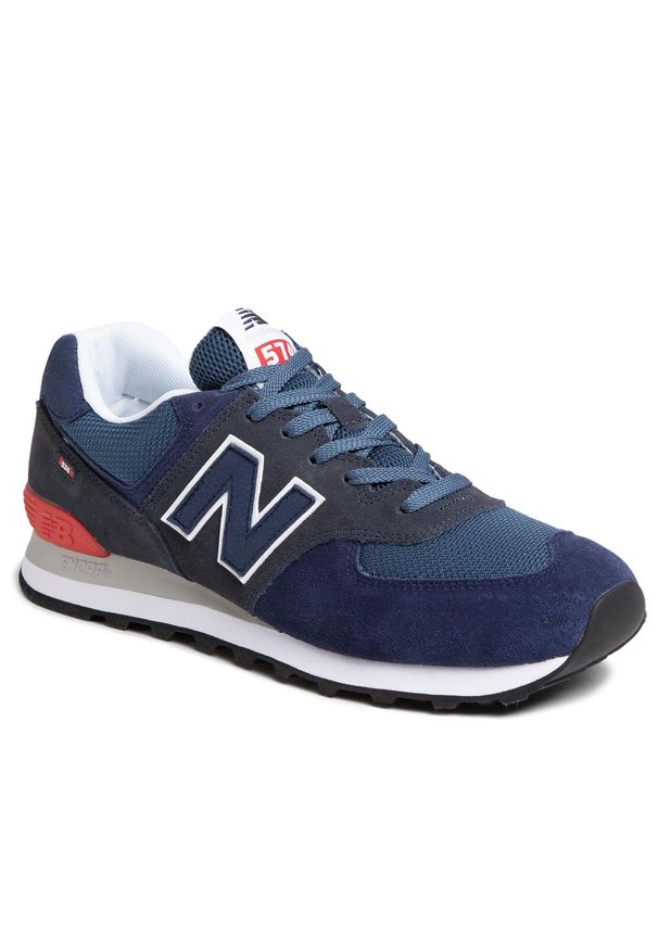 Sneakersy New Balance - ML574EAE Granatowy. Kolor: niebieski. Materiał: materiał, zamsz, skóra. Szerokość cholewki: normalna. Model: New Balance 574