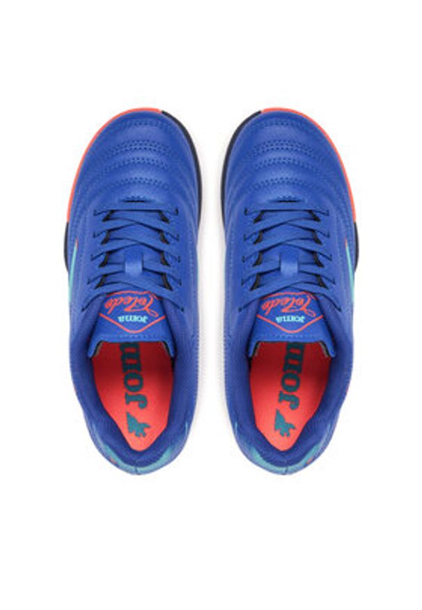 Joma Buty do piłki nożnej Toledo Jr 2504 TOJS2504TF Niebieski. Kolor: niebieski. Materiał: skóra