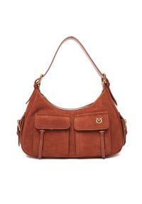Pinko - PINKO Torba Cargo Bag Classic PE PLTT 102794 A29N Brązowy. Kolor: brązowy. Materiał: skórzane, zamszowe