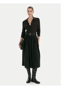 TOMMY HILFIGER - Tommy Hilfiger Sukienka koszulowa WW0WW48398 Czarny Regular Fit. Kolor: czarny. Materiał: wiskoza. Typ sukienki: koszulowe #2