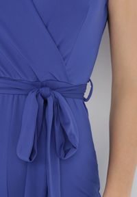 Born2be - Granatowy Kombinezon Chionadina. Kolor: niebieski. Materiał: materiał. Długość rękawa: bez rękawów. Długość: długie. Wzór: gładki. Styl: elegancki #2