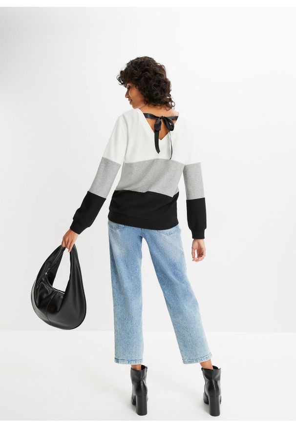 bonprix - Shirt z długim rękawem. Kolor: biały. Długość rękawa: długi rękaw. Długość: długie