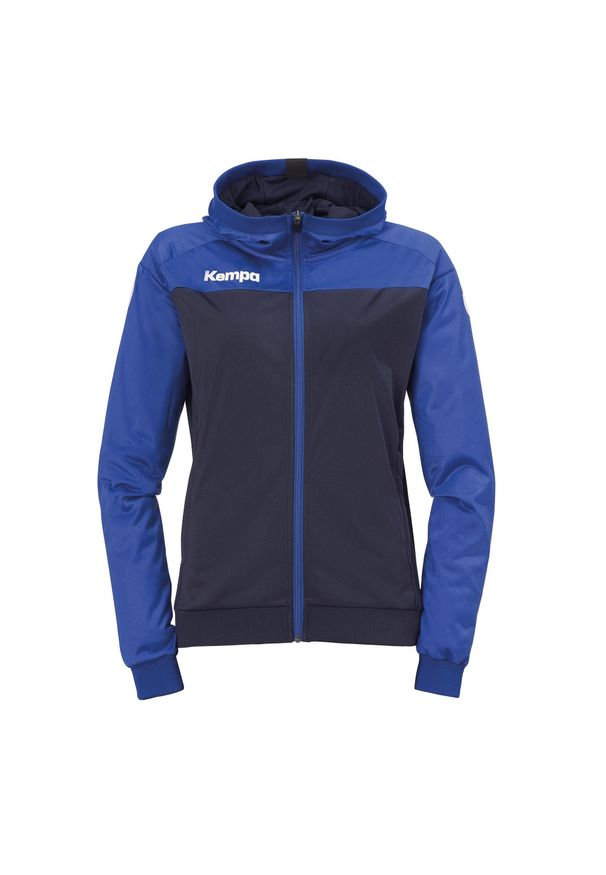 KEMPA - Kurtka damska Kempa Prime Multi. Typ kołnierza: kaptur. Kolor: niebieski. Wzór: prążki. Sport: fitness, piłka ręczna