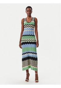 Lola Casademunt by Maite Sukienka dzianinowa MS2516005 Kolorowy Regular Fit. Materiał: bawełna. Wzór: kolorowy #2