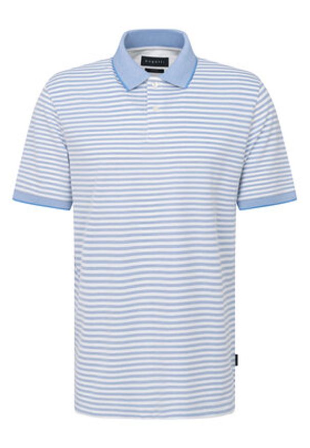 Bugatti Polo 8150-75092C Biały Regular Fit. Typ kołnierza: polo. Kolor: biały. Materiał: syntetyk