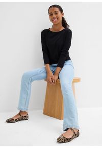 bonprix - Dżinsy z gumką w talii, mid waist (2-pak). Kolor: niebieski #3