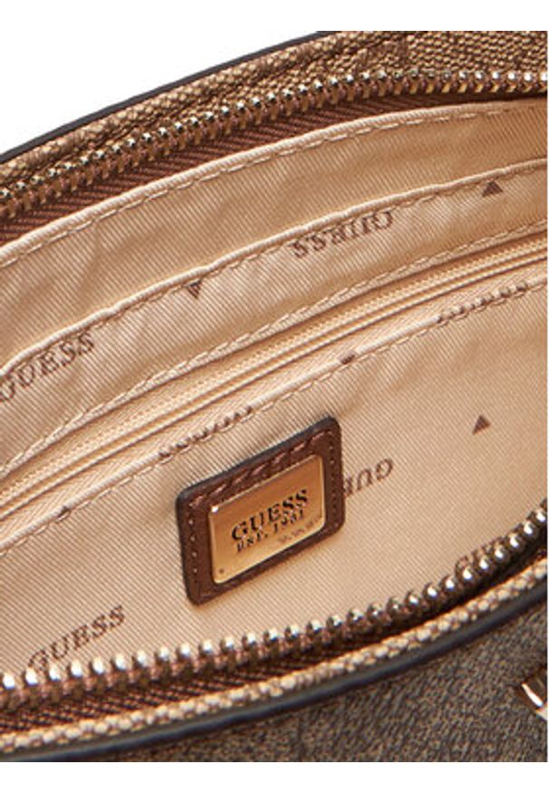 Guess Torebka Noelle II Mini HWBG96 72720 Brązowy. Kolor: brązowy. Materiał: skórzane