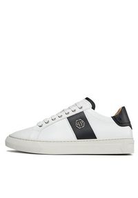 Philipp Plein - PHILIPP PLEIN Sneakersy Leather Lo-Top Sneakers Hexagon AACS MSC3905 PLE075N Biały. Kolor: biały