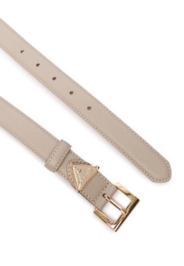 Guess Pasek Damski BW9320 P6125 Beżowy. Kolor: beżowy. Materiał: skóra