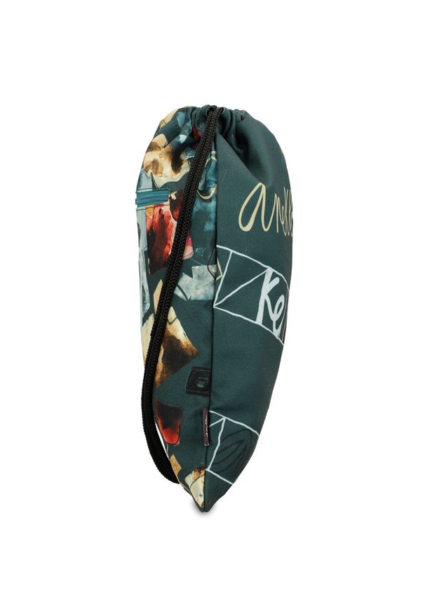 Zielony Worek Anekke Modny Plecak Damski. Kolor: zielony. Wzór: geometria, aplikacja. Styl: casual, elegancki