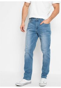 bonprix - Dżinsy regular fit, z rozszerzanym nogawkami. Kolor: niebieski. Styl: elegancki, klasyczny #1