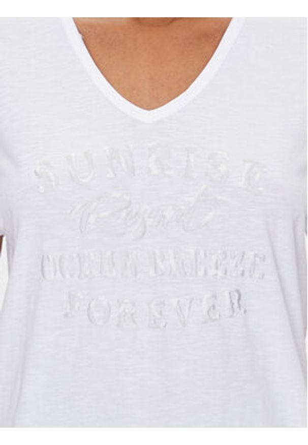Olsen T-Shirt 11105057 Biały Regular Fit. Kolor: biały. Materiał: bawełna