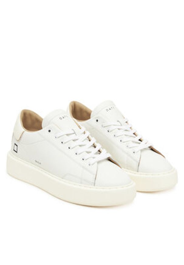D.A.T.E. Sneakersy Sfera Calf W431-SF-CA Écru. Materiał: skóra