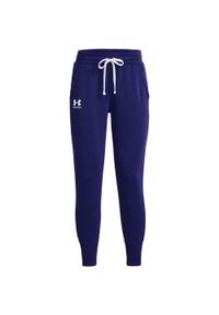 Under Armour - Spodnie Do Biegania Rival Fleece Dla Kobiet. Kolor: niebieski. Długość: długie
