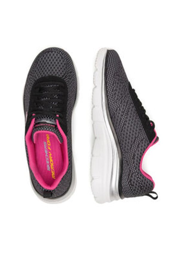 skechers - Skechers Sneakersy FASHION FIT - BOLD BOUNDARIES 12719 BKHP Czarny. Kolor: czarny. Materiał: materiał
