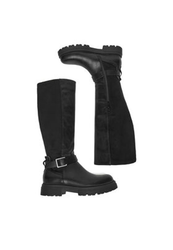 Jenny - JENNY Kozaki CEO-WS6211-10 Czarny. Kolor: czarny. Materiał: materiał