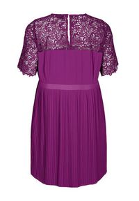 Zizzi Sukienka koktajlowa M58842A Fioletowy Regular Fit. Kolor: fioletowy. Styl: wizytowy #8