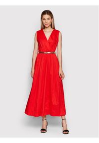 Rinascimento Sukienka letnia CFC0018569002 Czerwony Regular Fit. Kolor: czerwony. Materiał: bawełna. Sezon: lato #1