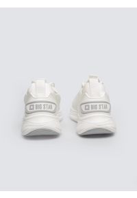 Big-Star - Sneakersy damskie białe TT274040 101. Okazja: na spacer, na co dzień. Nosek buta: okrągły. Zapięcie: bez zapięcia. Kolor: biały. Materiał: materiał, dresówka. Sezon: lato. Sport: turystyka piesza #4