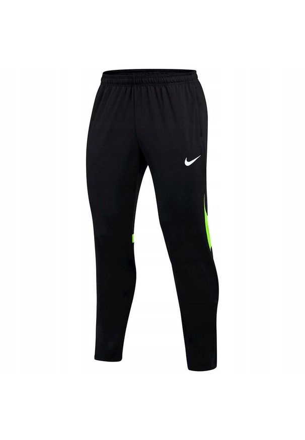 Nike - Męskie Spodnie Do Biegania Academy Pro DriFIT. Kolor: czarny, zielony, wielokolorowy. Materiał: dresówka