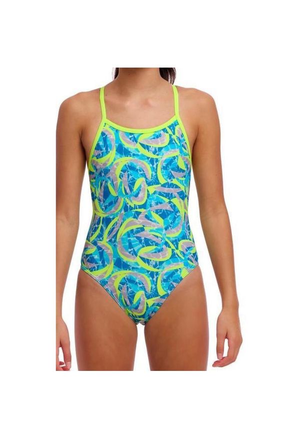 FUNKITA - Strój do pływania dziewczęcy Funkita Ice Slicer - Single Strap. Kolor: wielokolorowy