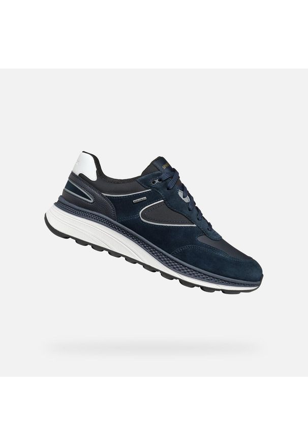Sneakersy Geox Spherica Actif x1. Okazja: na co dzień. Kolor: niebieski. Materiał: skóra, syntetyk, materiał