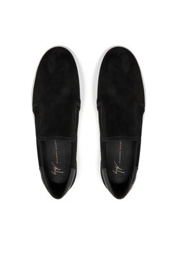 Giuseppe Zanotti Sneakersy RM40027 Czarny. Kolor: czarny. Materiał: skóra, welur