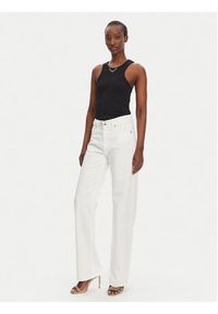 TwinSet - TWINSET Jeansy 251TT2210 Biały Straight Fit. Kolor: biały #4