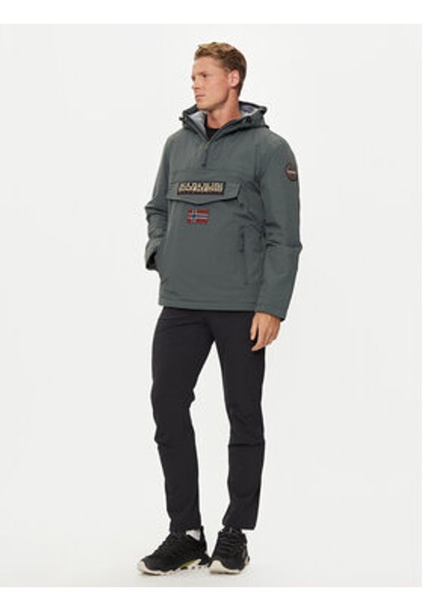 Napapijri Kurtka anorak Rainforest Pocket 2 NP0A4GMD Zielony Regular Fit. Kolor: zielony. Materiał: syntetyk