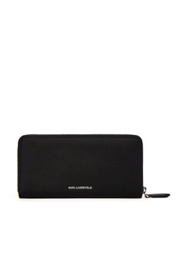 Karl Lagerfeld - KARL LAGERFELD Portfel damski A2W32021 Czarny. Kolor: czarny. Materiał: materiał