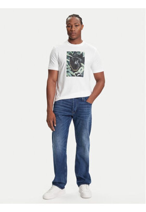 BOSS T-Shirt Te_Animali 50546362 Biały Regular Fit. Kolor: biały. Materiał: bawełna