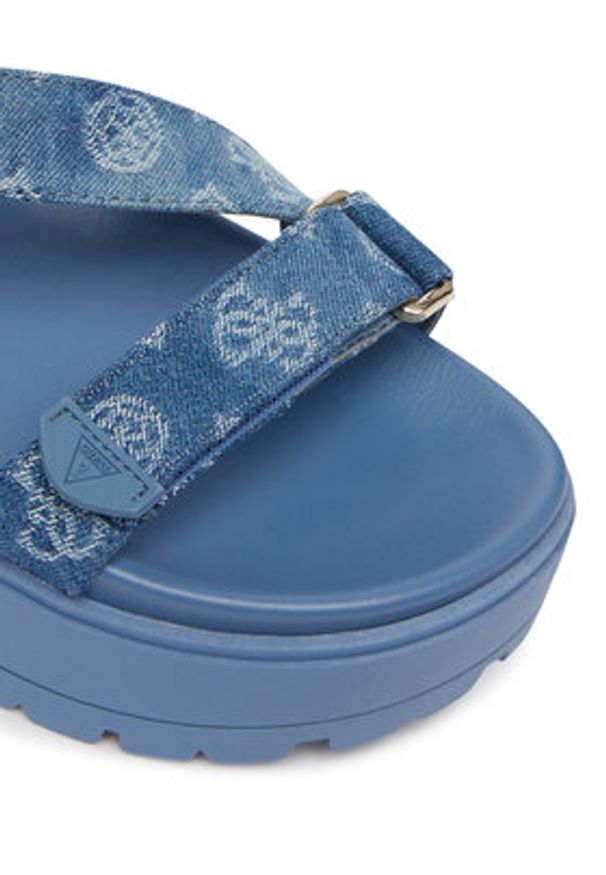 Guess Sandały FLJFTT DEN03 Niebieski. Kolor: niebieski. Materiał: materiał